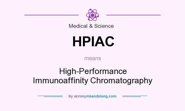 What does HPIAC mean? It stands for High-Performance Immunoaffinity Chromatography