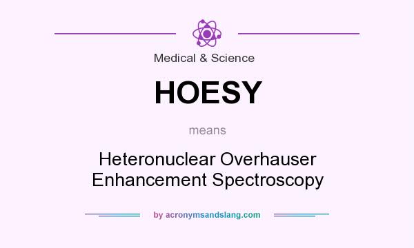 What does HOESY mean? It stands for Heteronuclear Overhauser Enhancement Spectroscopy