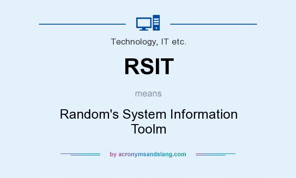 What does RSIT mean? It stands for Random`s System Information Toolm