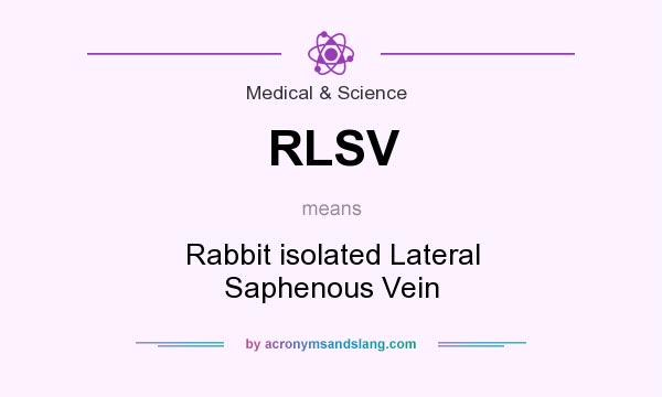What does RLSV mean? It stands for Rabbit isolated Lateral Saphenous Vein