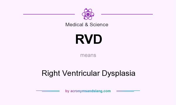 What does RVD mean? It stands for Right Ventricular Dysplasia