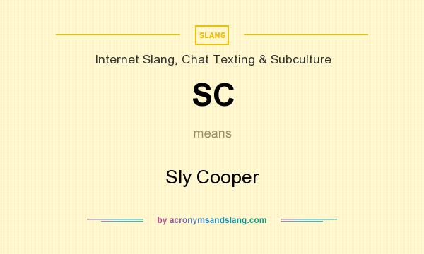 What does SC mean? It stands for Sly Cooper