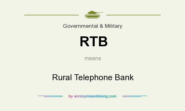 What does RTB mean? It stands for Rural Telephone Bank