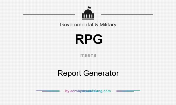 What does RPG mean? It stands for Report Generator