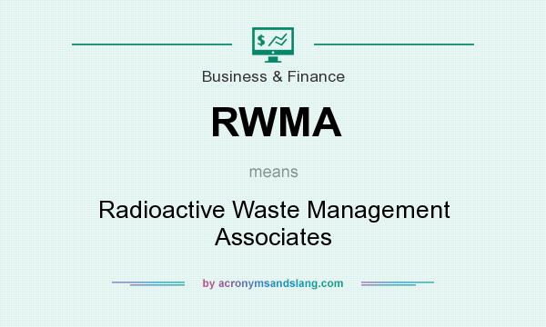 What does RWMA mean? It stands for Radioactive Waste Management Associates