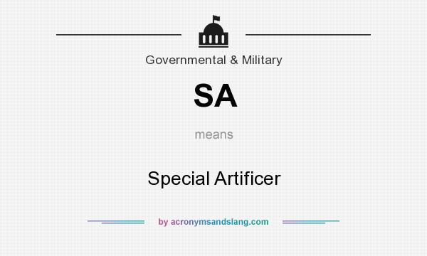 What does SA mean? It stands for Special Artificer
