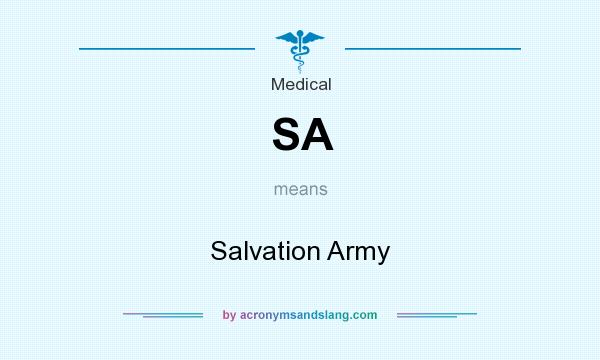 What does SA mean? It stands for Salvation Army