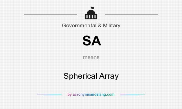 What does SA mean? It stands for Spherical Array