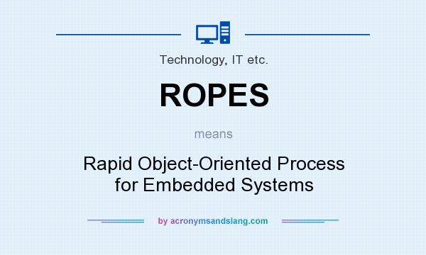 What does ROPES mean? It stands for Rapid Object-Oriented Process for Embedded Systems