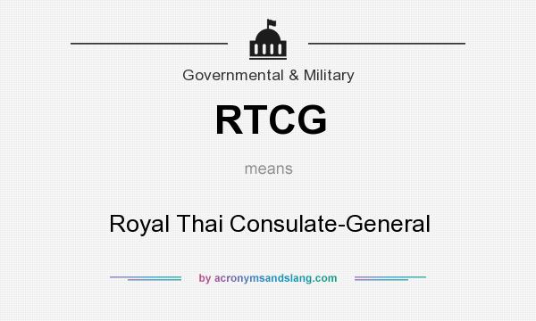 What does RTCG mean? It stands for Royal Thai Consulate-General