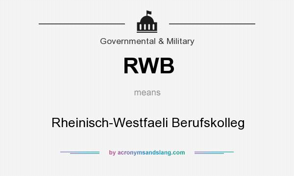 What does RWB mean? It stands for Rheinisch-Westfaeli Berufskolleg