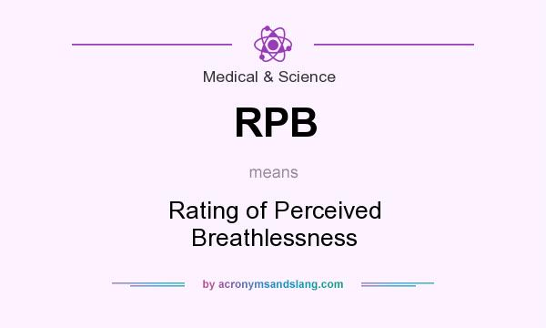 What does RPB mean? It stands for Rating of Perceived Breathlessness