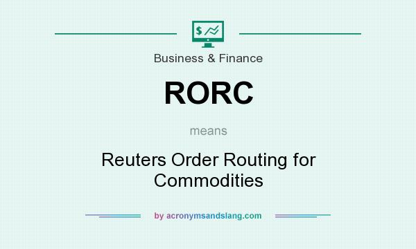 What does RORC mean? It stands for Reuters Order Routing for Commodities
