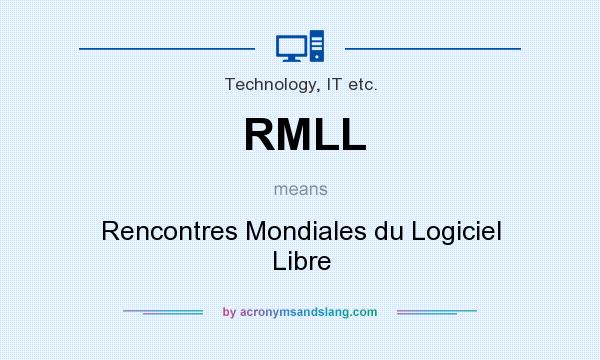 What does RMLL mean? It stands for Rencontres Mondiales du Logiciel Libre