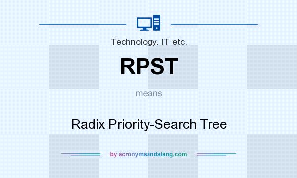 What does RPST mean? It stands for Radix Priority-Search Tree