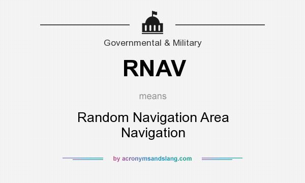 What does RNAV mean? It stands for Random Navigation Area Navigation