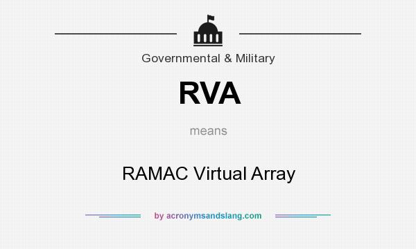 What does RVA mean? It stands for RAMAC Virtual Array
