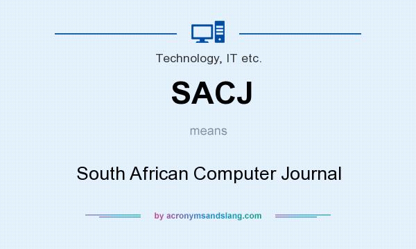 What does SACJ mean? It stands for South African Computer Journal