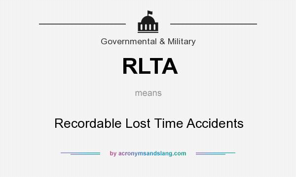 What does RLTA mean? It stands for Recordable Lost Time Accidents