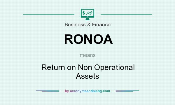 What does RONOA mean? It stands for Return on Non Operational Assets