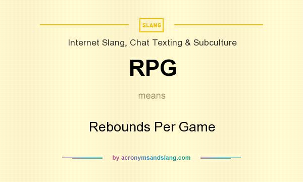 What does RPG mean? It stands for Rebounds Per Game
