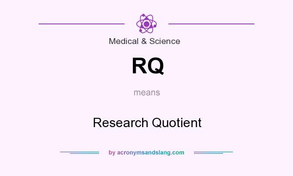 What does RQ mean? It stands for Research Quotient