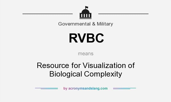 What does RVBC mean? It stands for Resource for Visualization of Biological Complexity