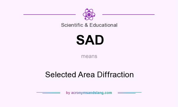 What does SAD mean? It stands for Selected Area Diffraction