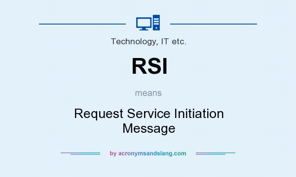 What does RSI mean? It stands for Request Service Initiation Message