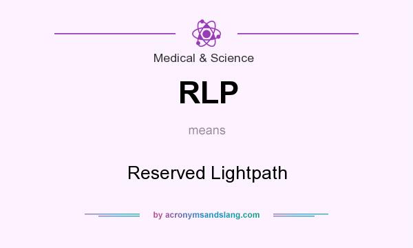 What does RLP mean? It stands for Reserved Lightpath