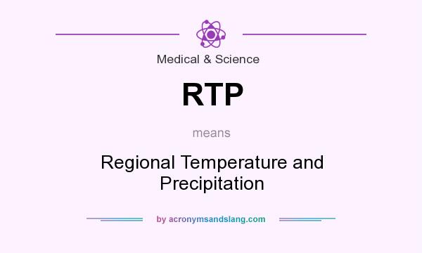 What does RTP mean? It stands for Regional Temperature and Precipitation