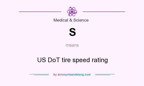 What does S mean? It stands for US DoT tire speed rating