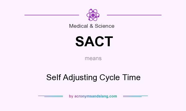 What does SACT mean? It stands for Self Adjusting Cycle Time