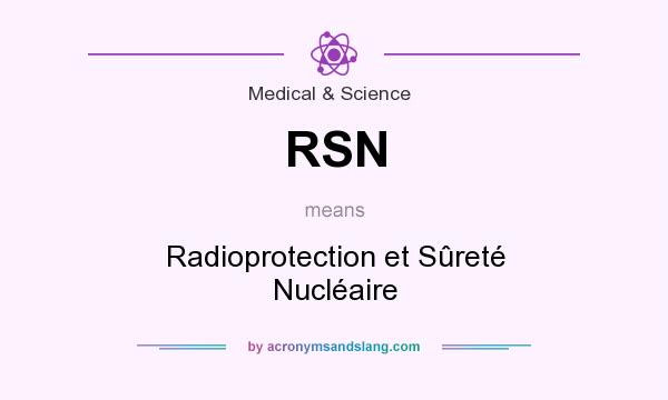 What does RSN mean? It stands for Radioprotection et Sûreté Nucléaire
