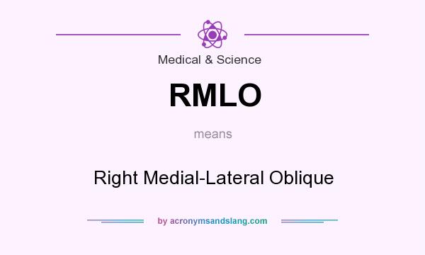 What does RMLO mean? It stands for Right Medial-Lateral Oblique