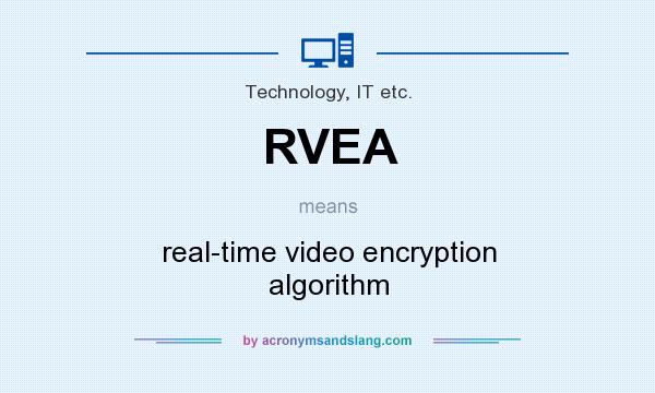 What does RVEA mean? It stands for real-time video encryption algorithm
