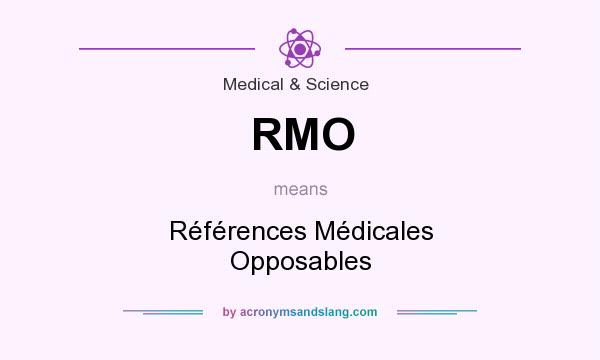 What does RMO mean? It stands for Références Médicales Opposables