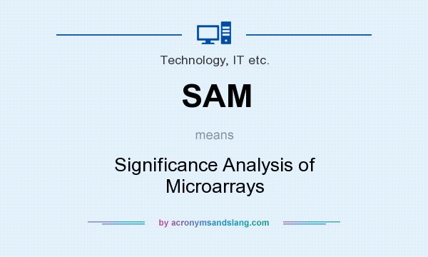 What does SAM mean? It stands for Significance Analysis of Microarrays