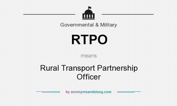 What does RTPO mean? It stands for Rural Transport Partnership Officer