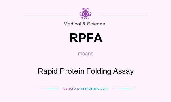 What does RPFA mean? It stands for Rapid Protein Folding Assay