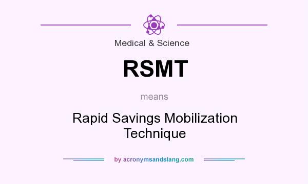 What does RSMT mean? It stands for Rapid Savings Mobilization Technique