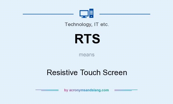 What does RTS mean? It stands for Resistive Touch Screen
