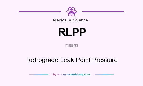 What does RLPP mean? It stands for Retrograde Leak Point Pressure
