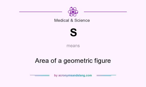 What does S mean? It stands for Area of a geometric figure