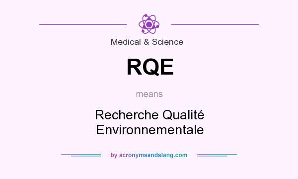 What does RQE mean? It stands for Recherche Qualité Environnementale