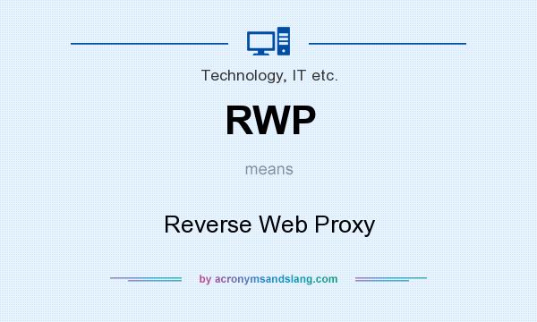 What does RWP mean? It stands for Reverse Web Proxy