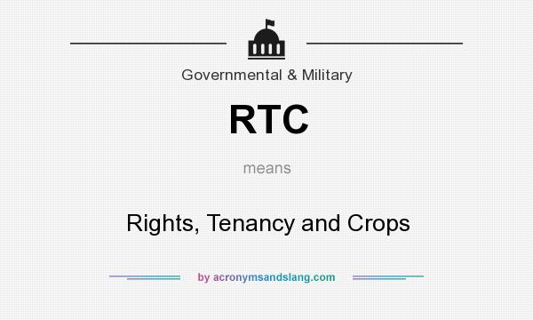 What does RTC mean? It stands for Rights, Tenancy and Crops