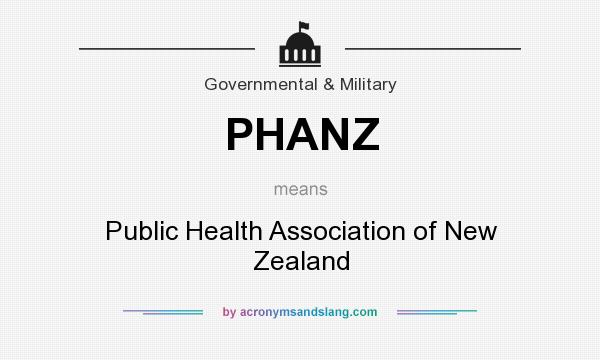 What does PHANZ mean? It stands for Public Health Association of New Zealand