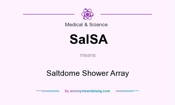 What does SalSA mean? It stands for Saltdome Shower Array