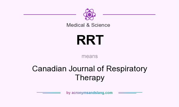 What does RRT mean? It stands for Canadian Journal of Respiratory Therapy